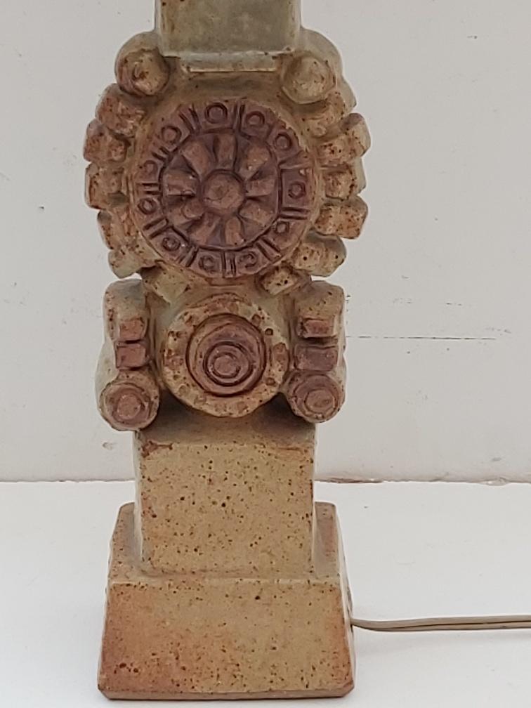 Bernard Rooke vintage sandstone brutalist lamp