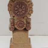 Bernard Rooke vintage sandstone brutalist lamp