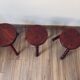 Lot de 3 tabourets rouges