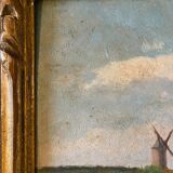 Hsp painting jules raymond koenig (1872-1966) "the road from guérande to escoublac"