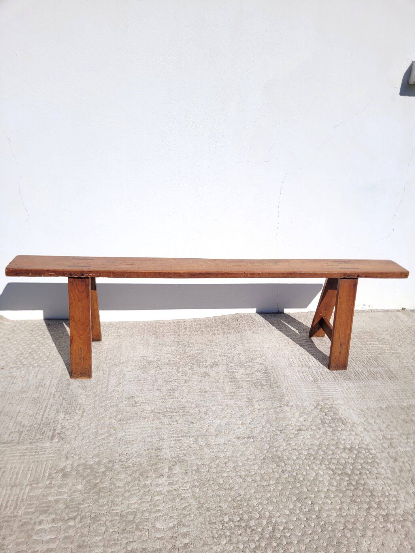 Old solid wood bench 167cm