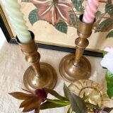 Pair of retro copper candlesticks