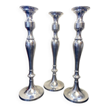 Set of Candle Holders Candelabra Torch Candle Holders Polished Brushed Aluminium