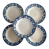 Set of 5 plates terra de fer Saint Amand