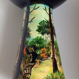 Pair of glazed Basque pottery signed G. Defly - 1950s.