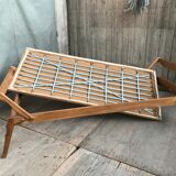 Bed folding a person