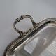 Small tray with metal handles in silver-plated by silversmith Durousseau.