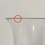 Metal foot glass vase