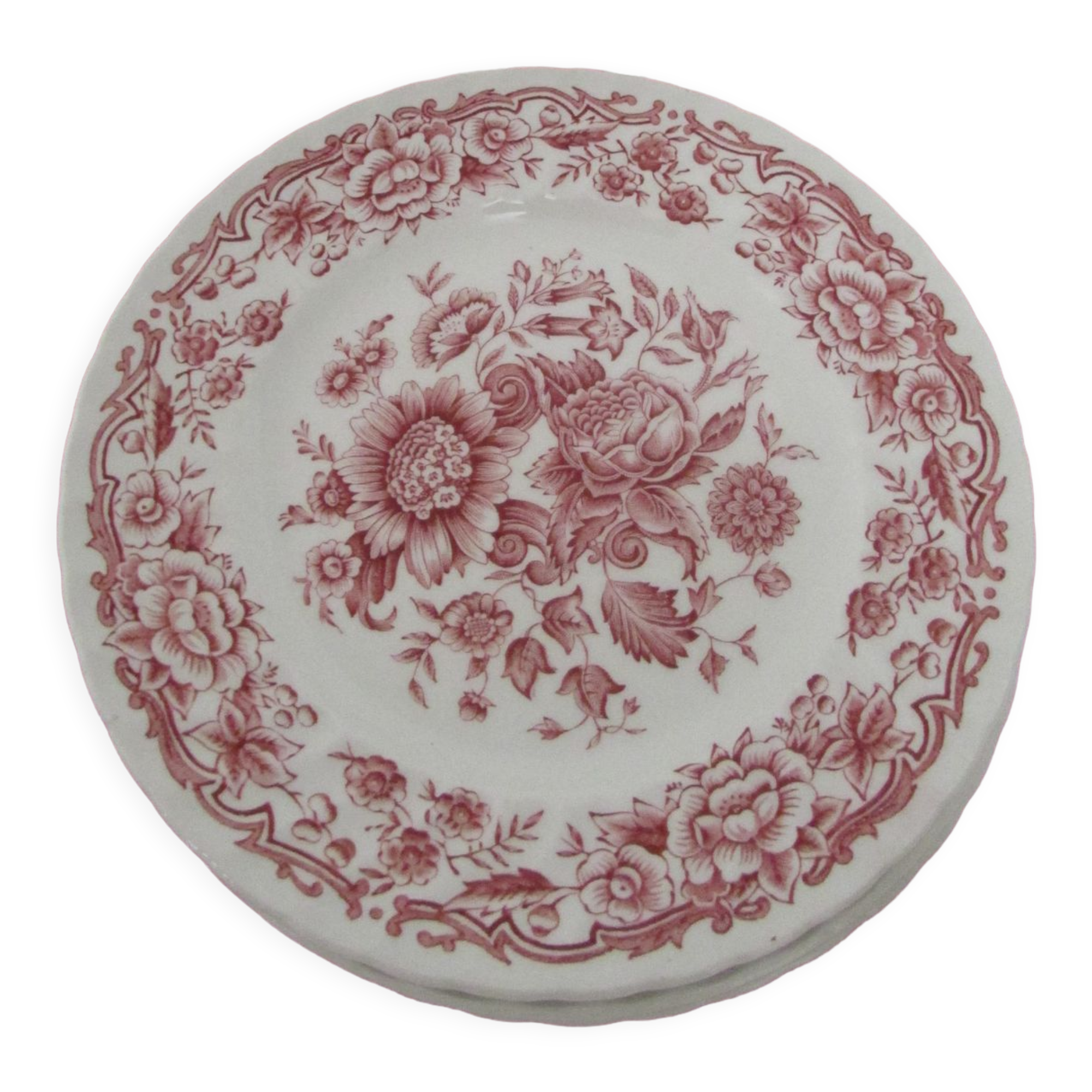 Set of 6 dessert plates vintage " english porcelain "