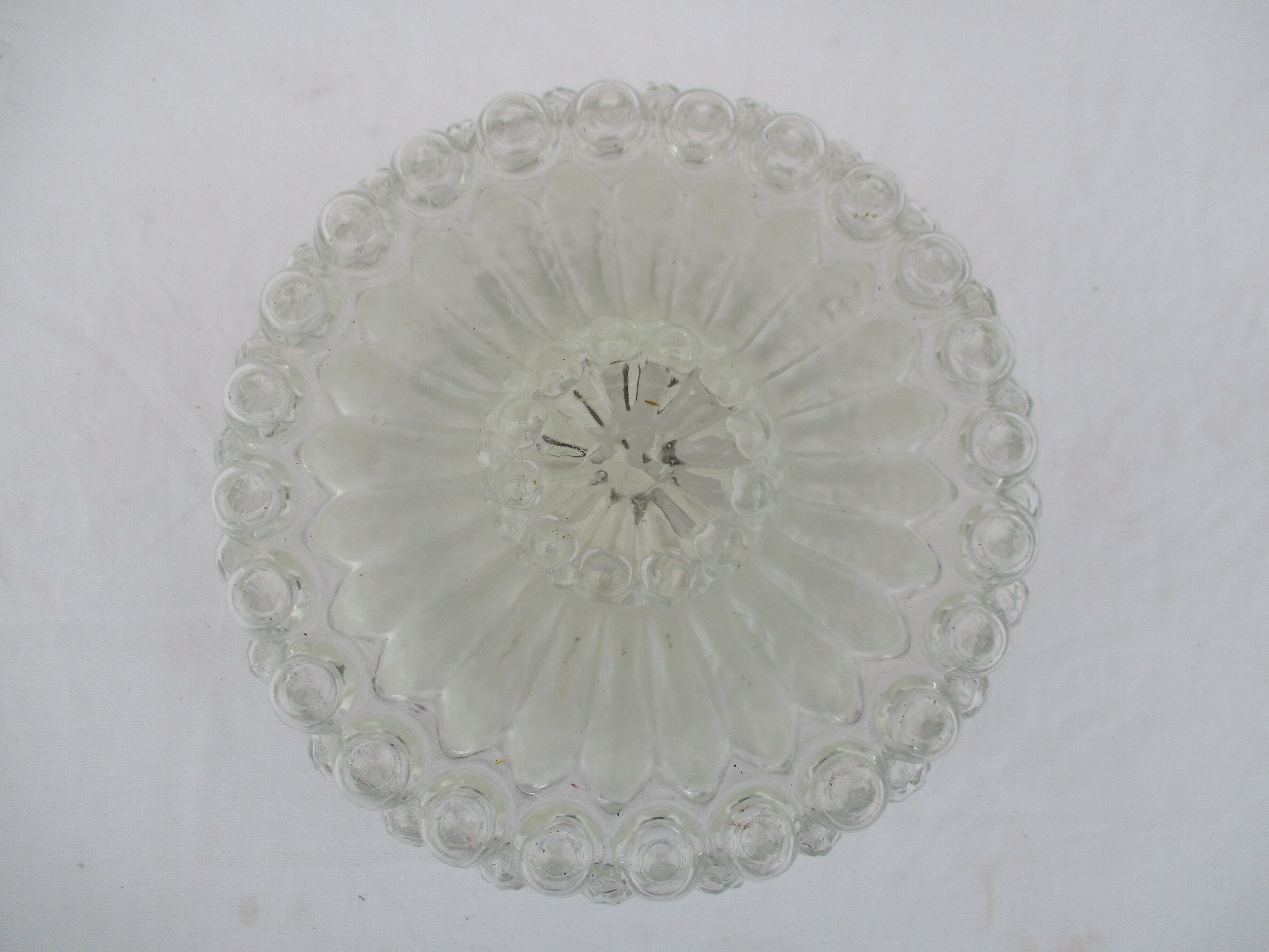 Old ceiling lamp molded glass