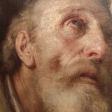 Superb old Italian school portrait of pious reading Fortunato Bello