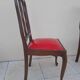 6 vintage art deco Louis VX leather wood chairs