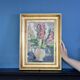 Original Mid-Century Oil on Canvas " Vase" by unidentified Artist- Vintage & Framed
