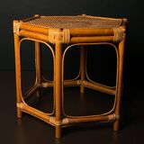 Vintage Italian rattan coffee table, 1960s.