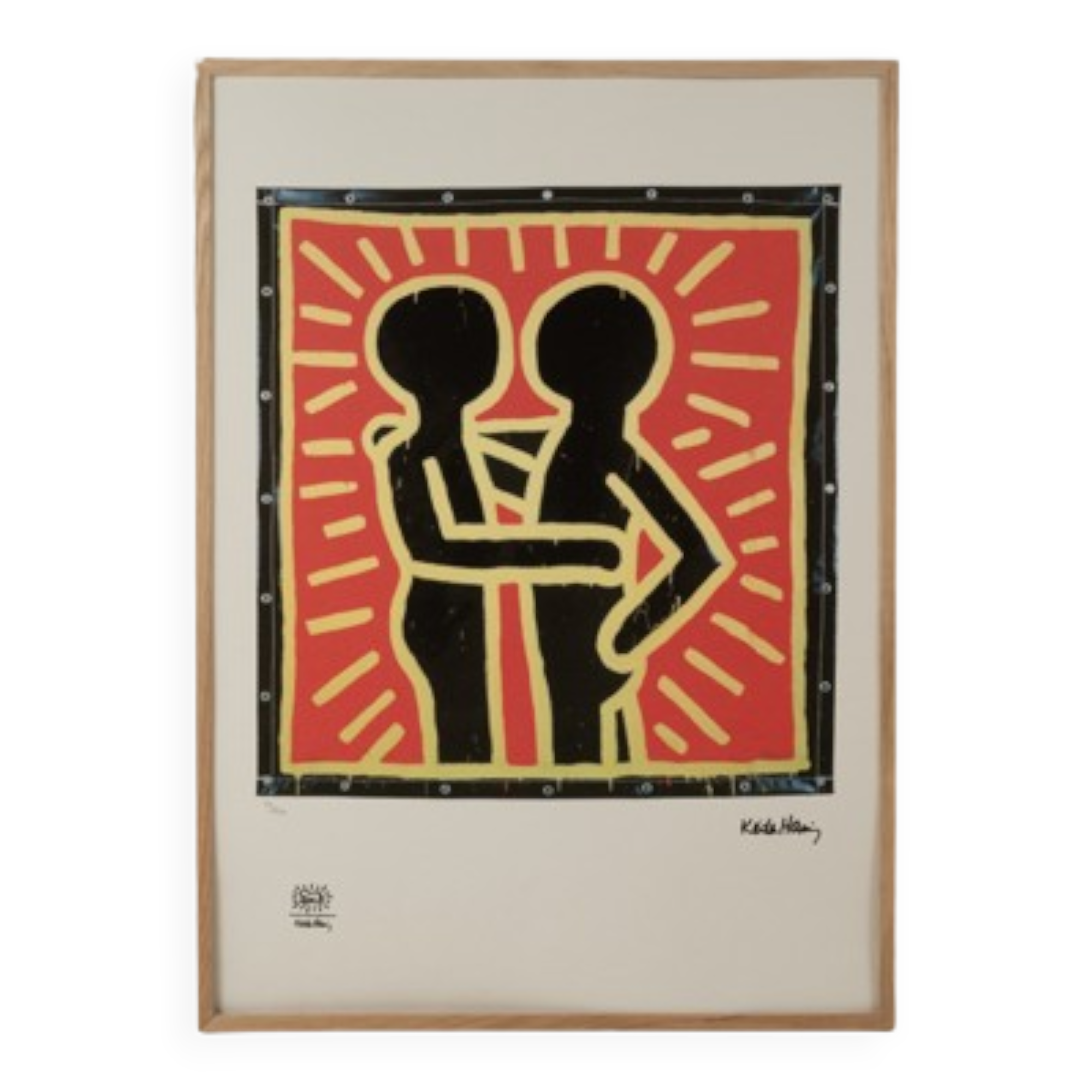 Keith Haring. Numbered colour silkscreen. 1990s.