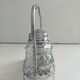 Pepper and mustard salt shaker in silver panière