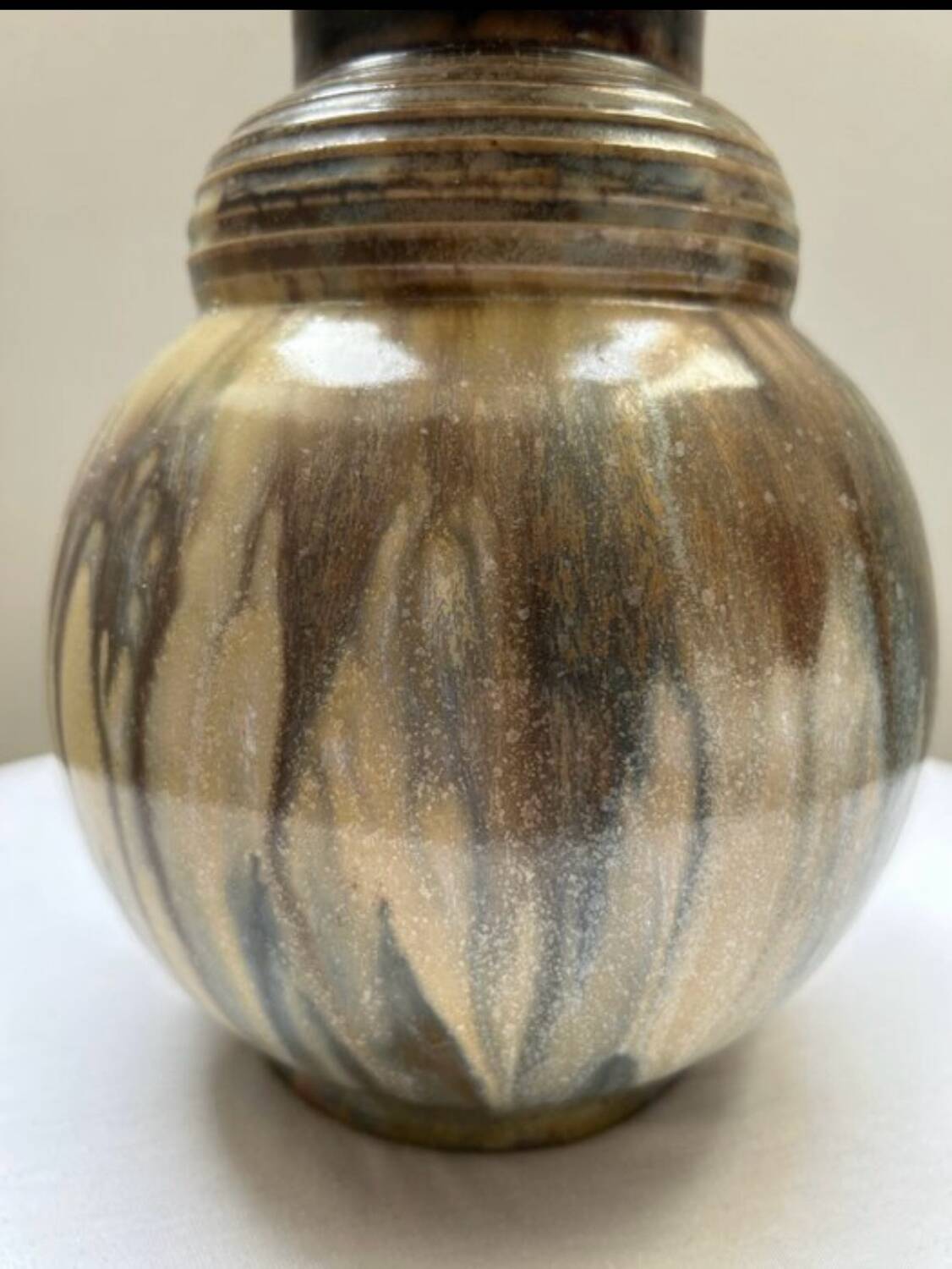 Ceramic vase from Bouffioulx, Belgium