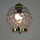 Glass and Brass Pendant Lamp, 1960s, Sweden