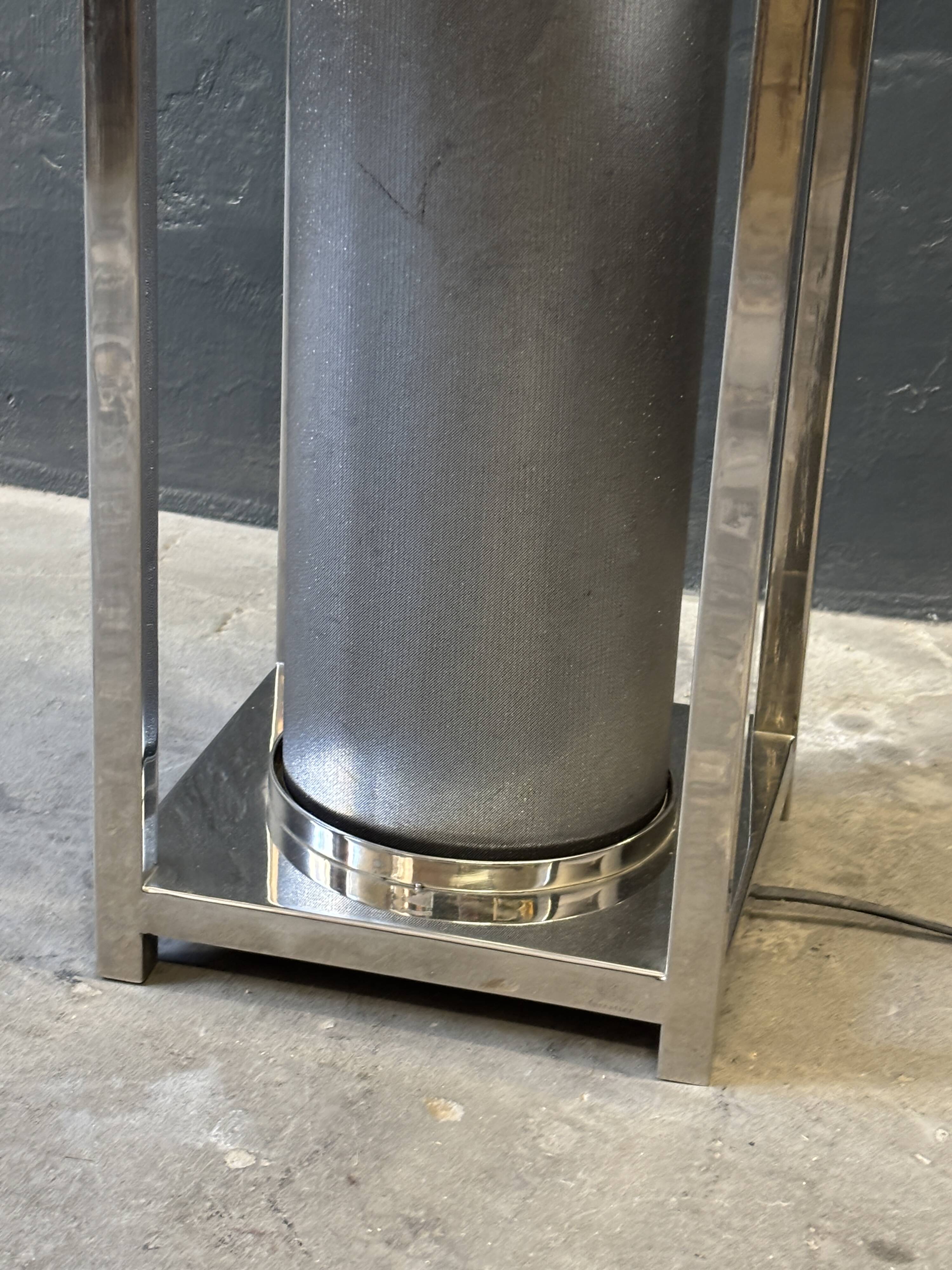 Vintage 80s chrome design floor lamp