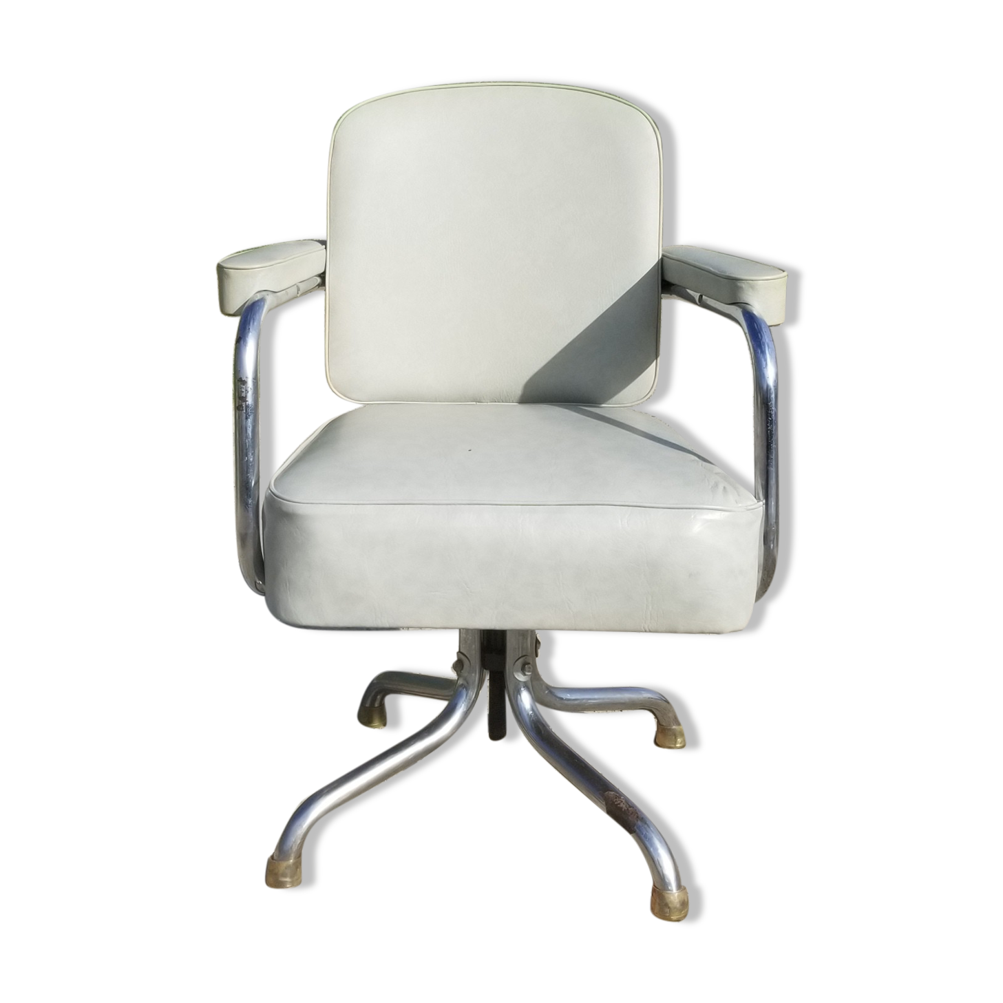 Old light grey pullman swivel office chair