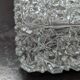 Old vintage square glass ceiling/wall light with diamond tip ø 19 cm 1960 erco