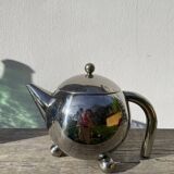 1960s Atomic Stainless Steel Teapot