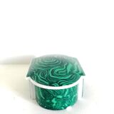 Malachite style porcelain box