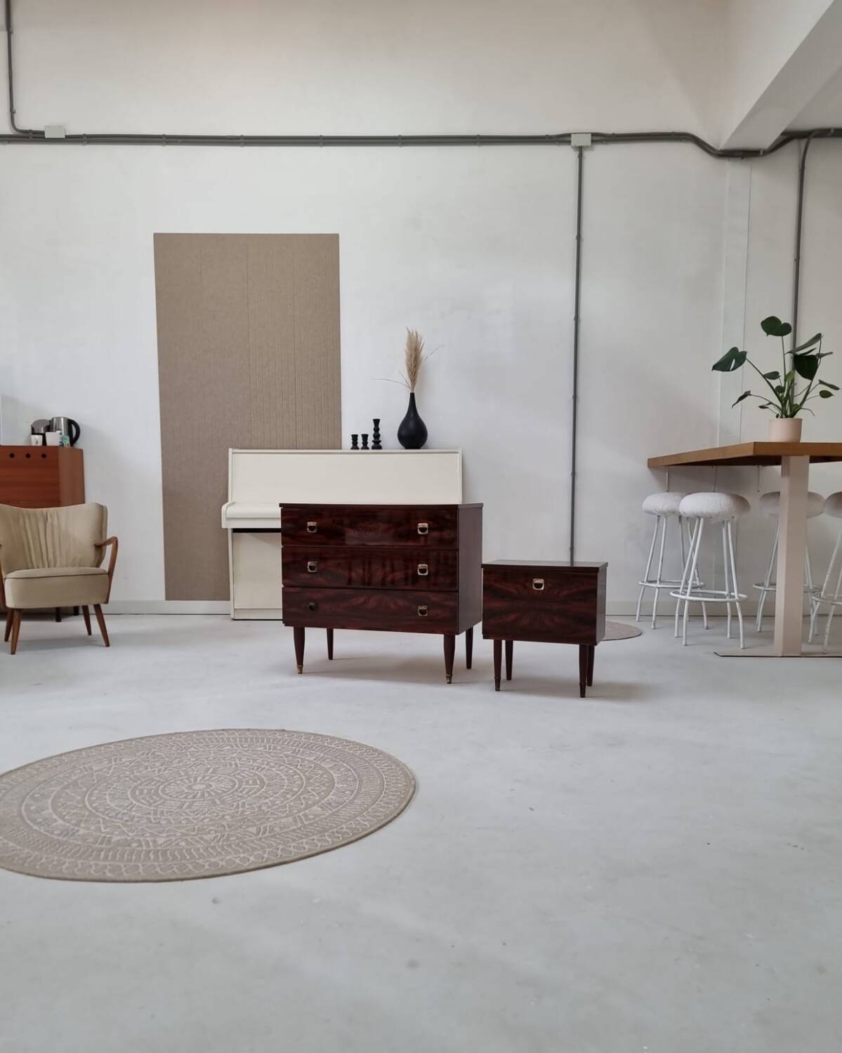 Commode et chevet, milieu XXème