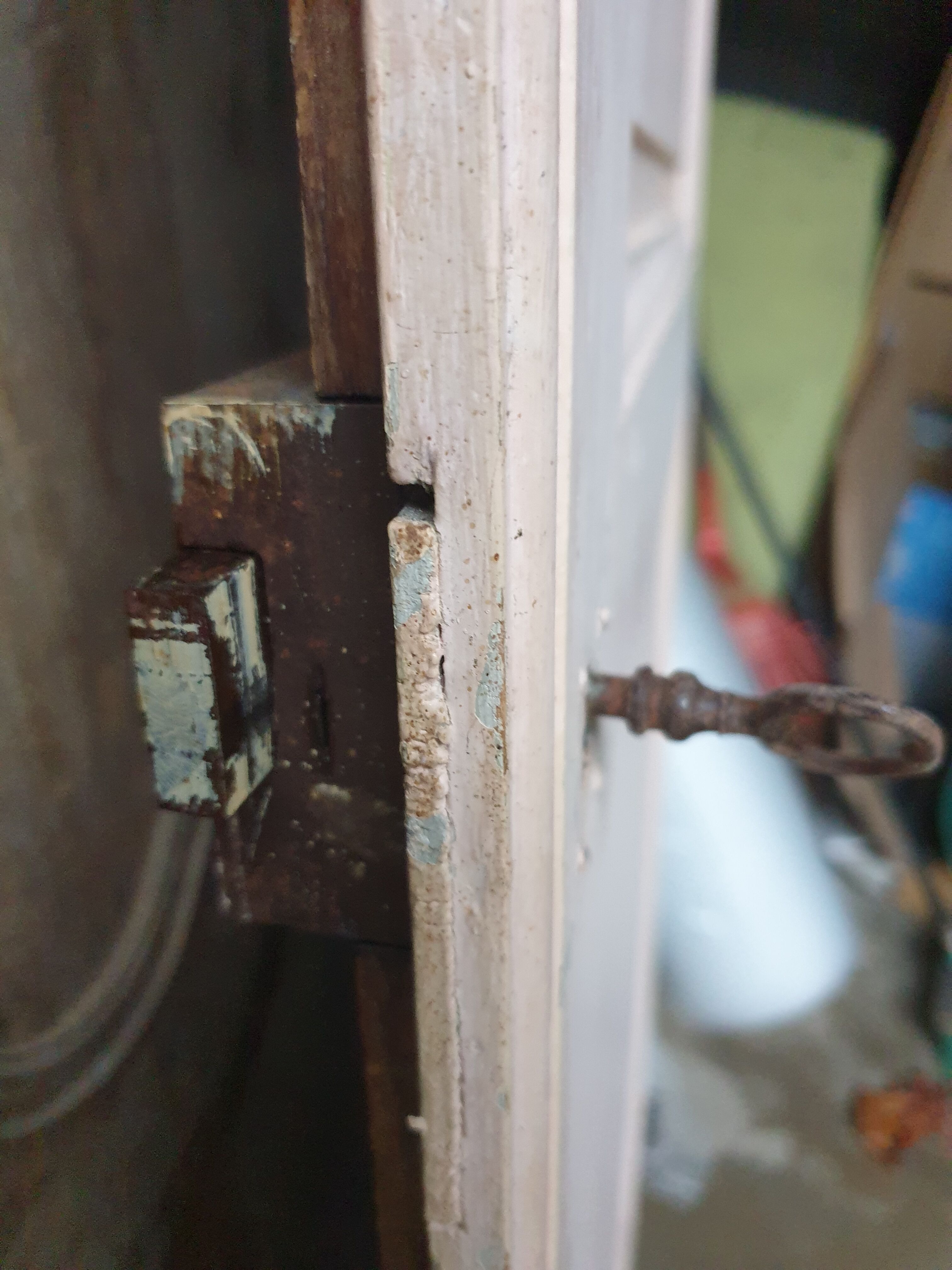 Double antique wooden doors