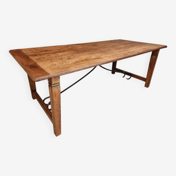 Old dining table, oak table, Spanish model