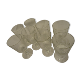 Elegant set of 8 Baccarat wine glasses