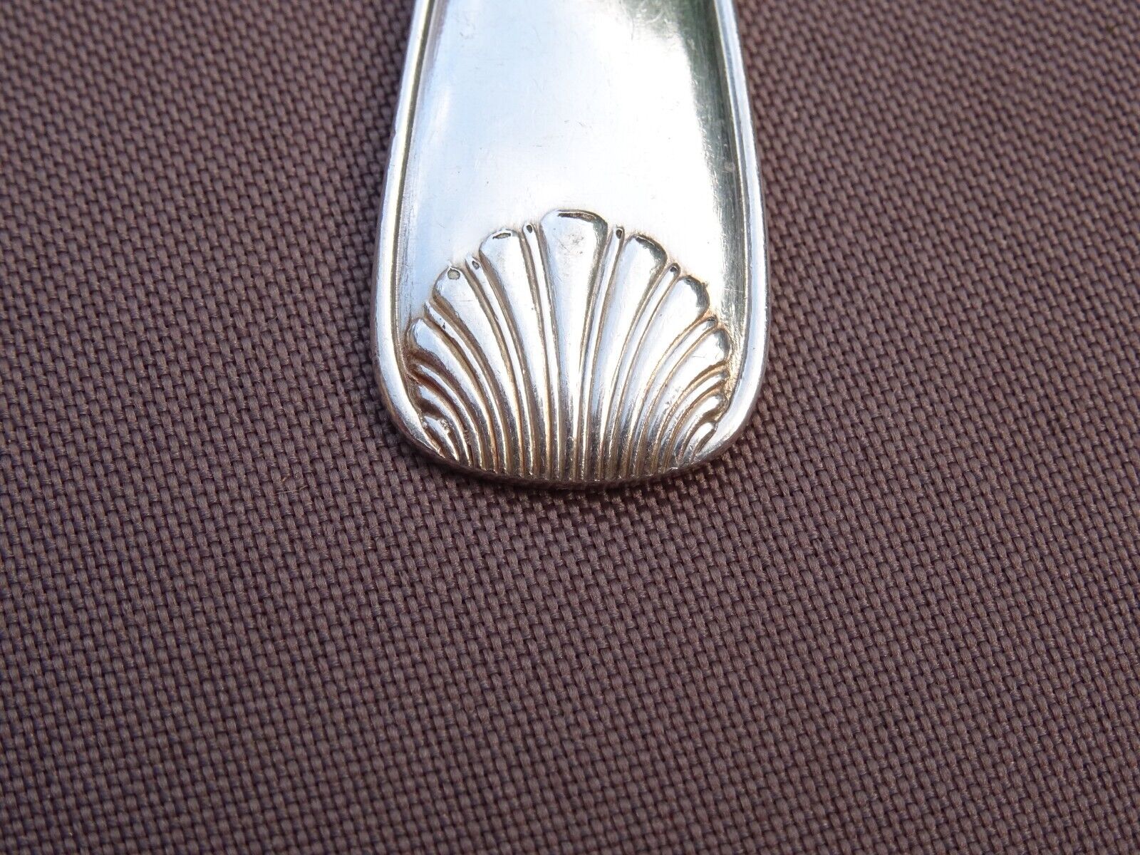 6 silver metal oyster forks shell model