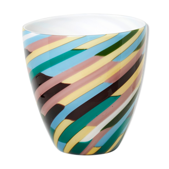 Laura de Santillana pour Venini vase verre soufflé Klee 1984