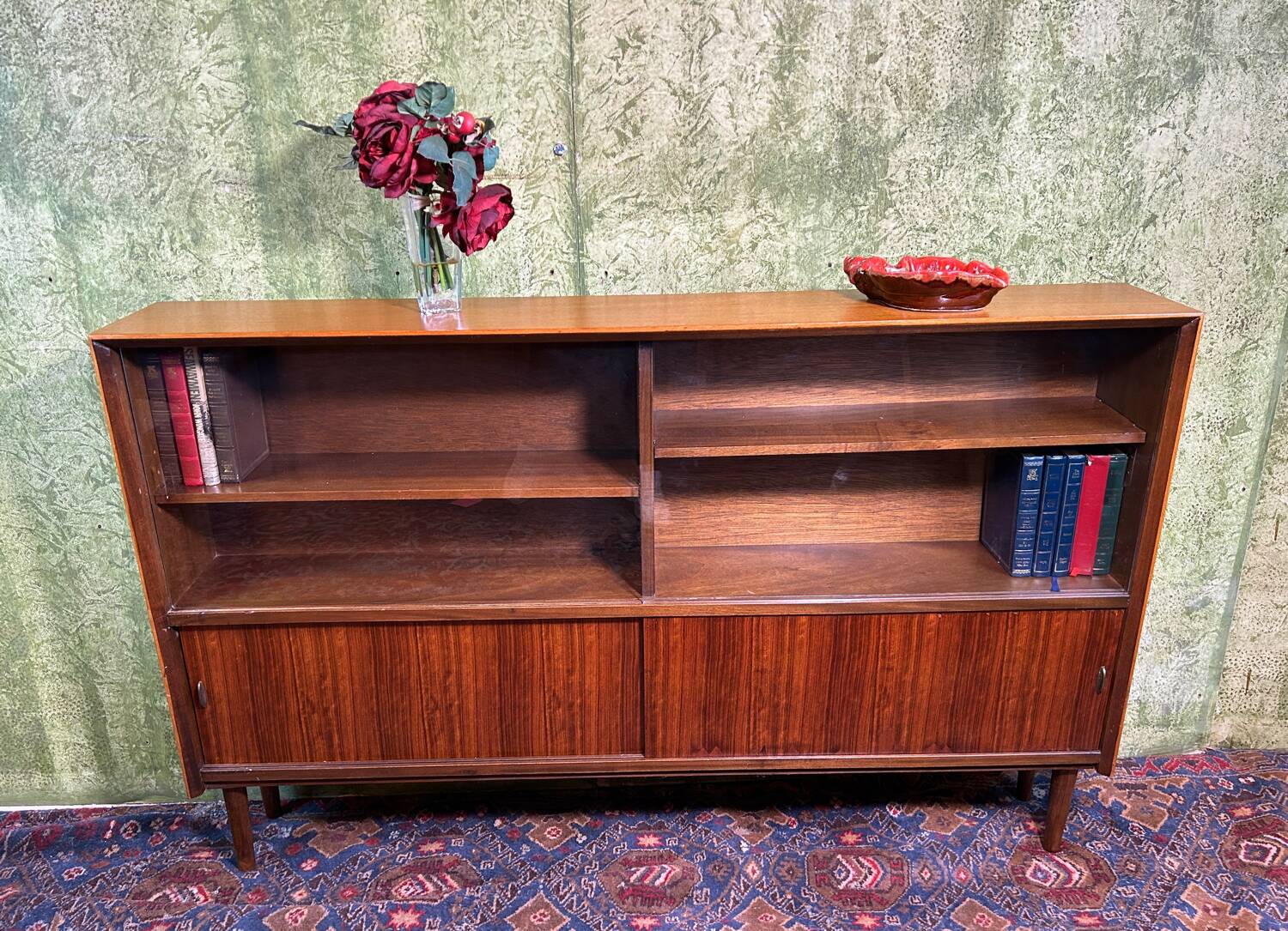 Mid century retro vintage teak bookcase 1960