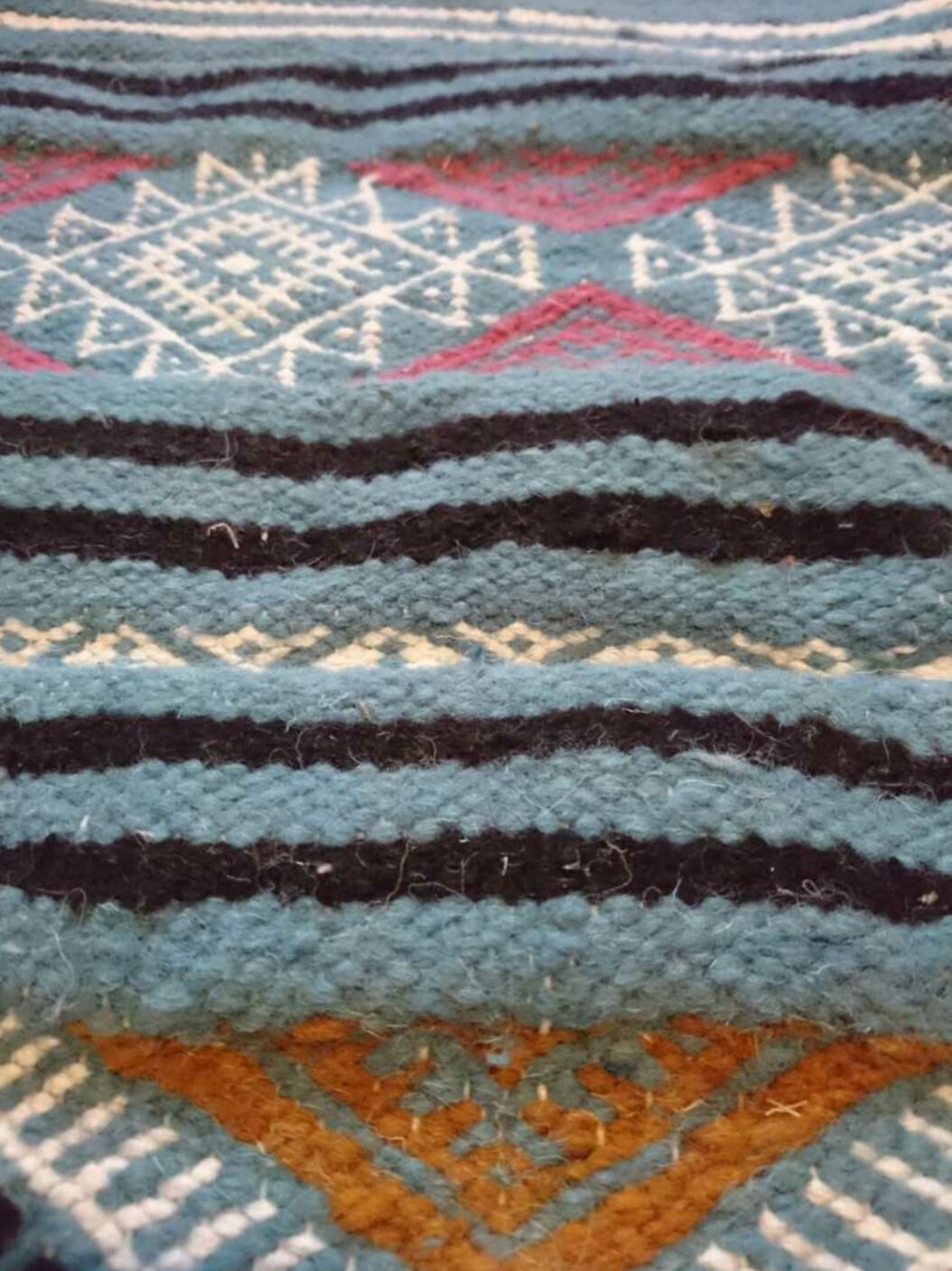 Berber carpet blue 110 x 70 cm