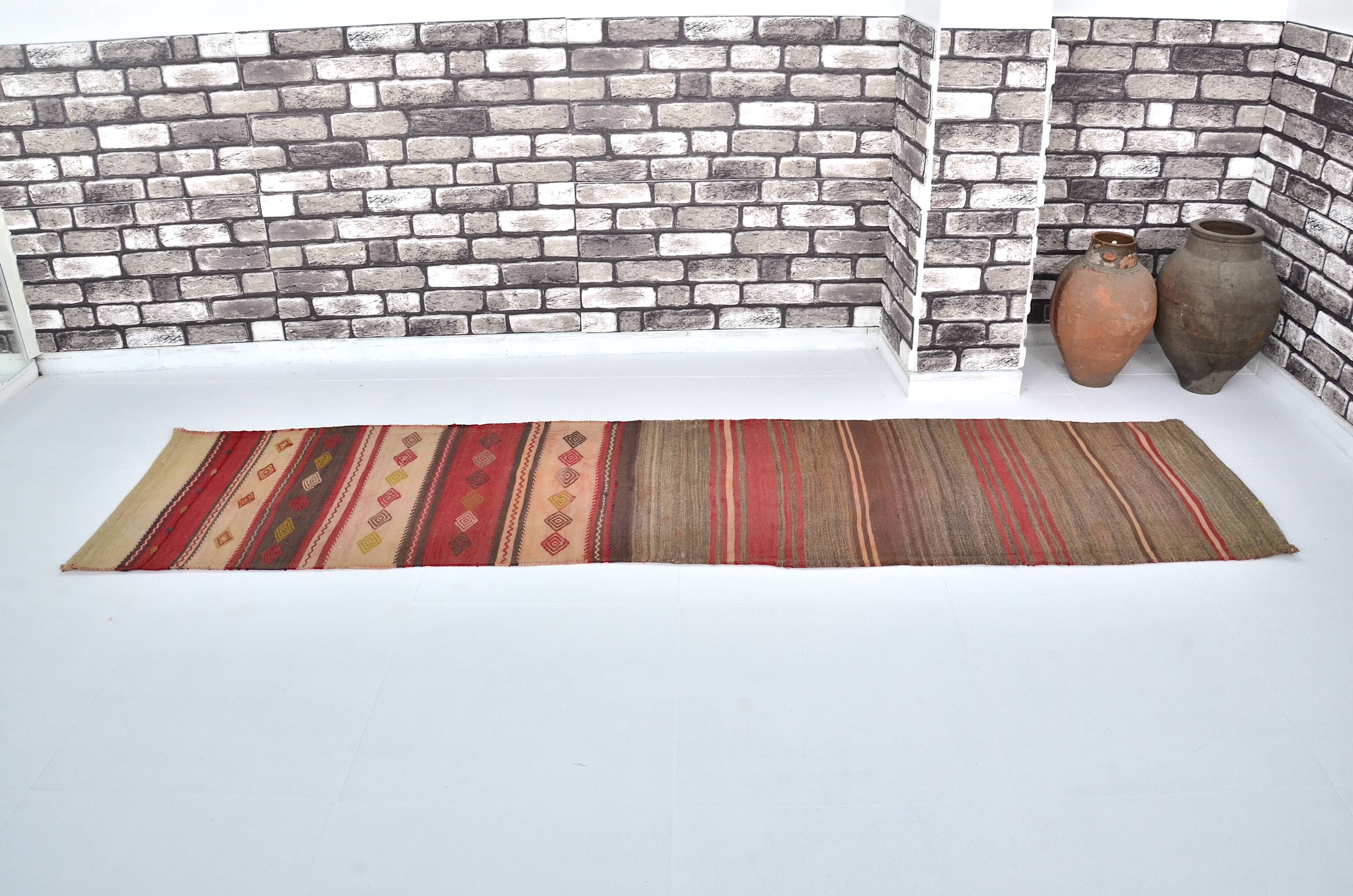 Neutral Vintage Kilim Runner sku 3065