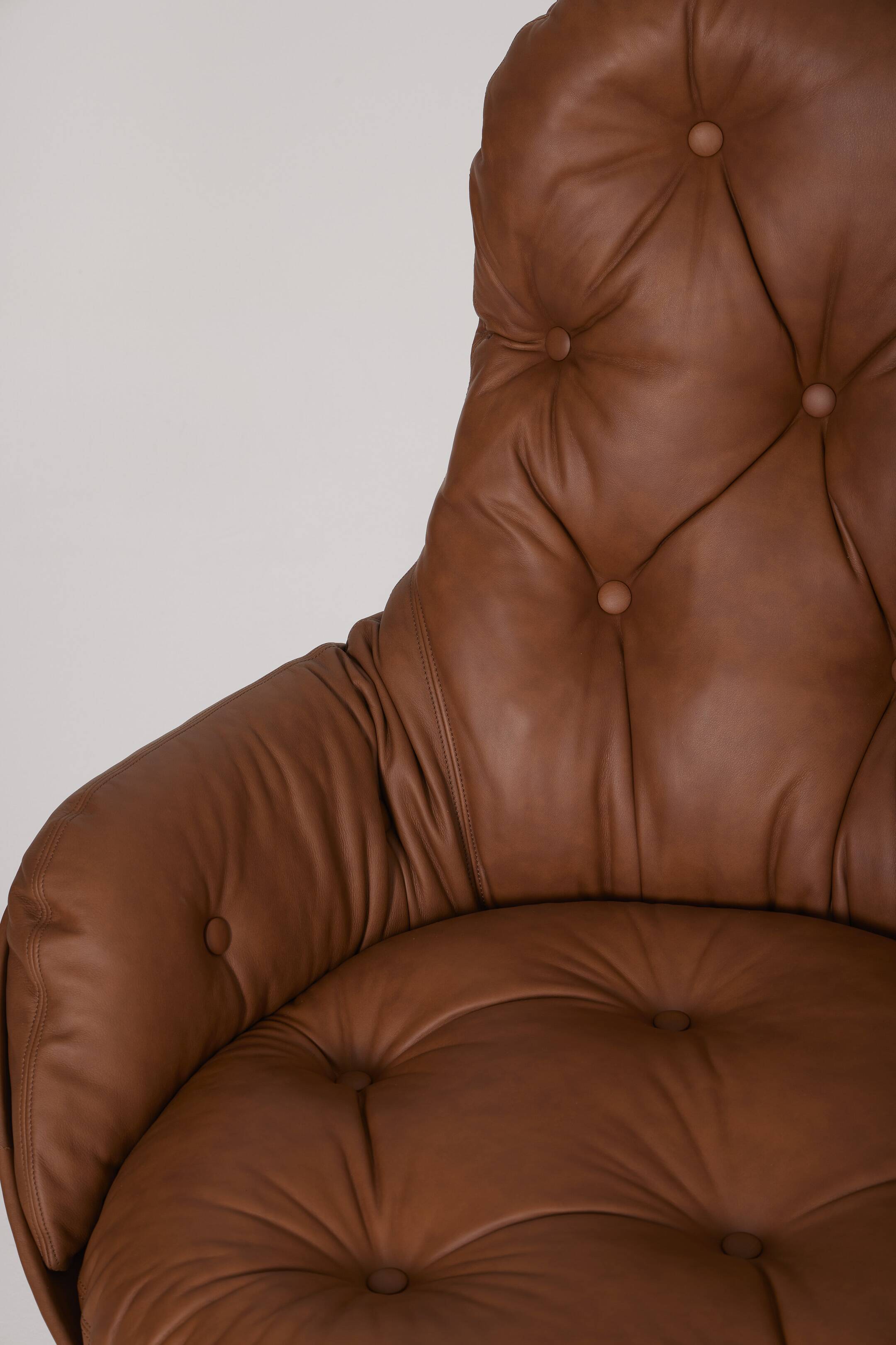 Michel Cadestin karate leather sofa, 1970s