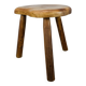 Brutalist tripod stool in solid wood