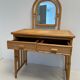 Bamboo and rattan dressing table, with mirror 50s-60s