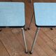 Duo of vintage matching stools in 60s formica brand Elem