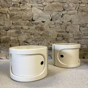 Pair of bedside tables attributed to Marc Held for Prisunic, 1970.