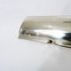 Pair of chrome metal wall sconces and blown glass