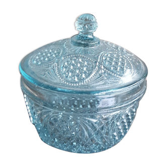 Celadon glass candy box