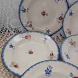 7 Digoin and Sarreguemines soup plates