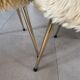 2 Pelfran chairs, moumoute chairs, golden compass legs, vintage from the 60s.