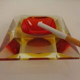 Sommerso Murano Glass Ashtray, Italy, 1960s