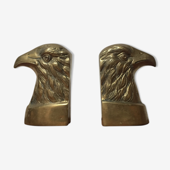 Brass eagle-headed bookends