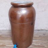 Pot grès terre vernissée H45 conserve ancien