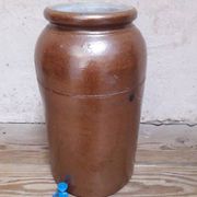 Pot grès terre vernissée H45 conserve ancien