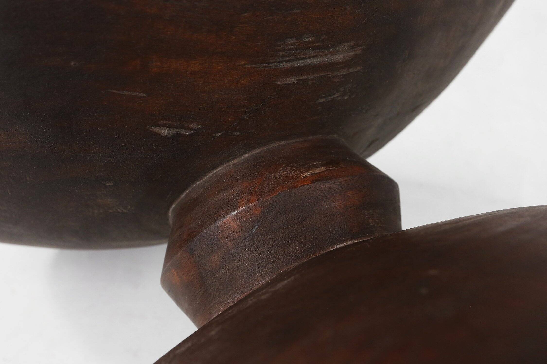 Large African Tree Trunk Bowl in Oak, 1950s